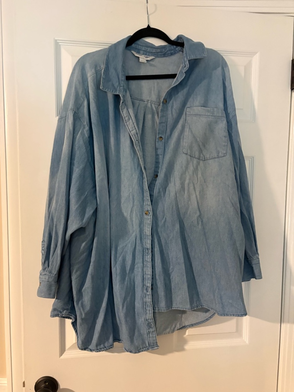 Old Navy Light Blue Boyfriend Denim Shirt